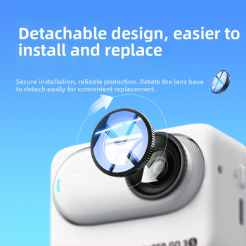 Protecție lentile din sticlă optică pentru Insta360 GO3S/go3 – Compatibil cu Insta360 GO3S/go3, Sticlă optic, Model Insta360 GO3S/go3, Prelucrare OEM, În stoc