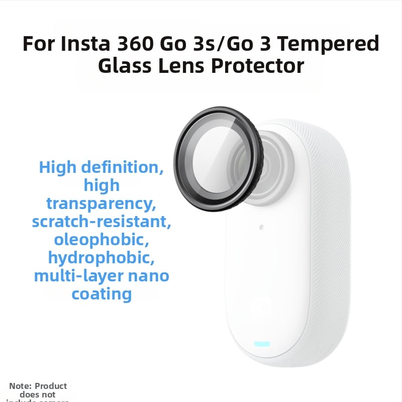 Protecție lentile din sticlă optică pentru Insta360 GO3S/go3 – Compatibil cu Insta360 GO3S/go3, Sticlă optic, Model Insta360 GO3S/go3, Prelucrare OEM, În stoc