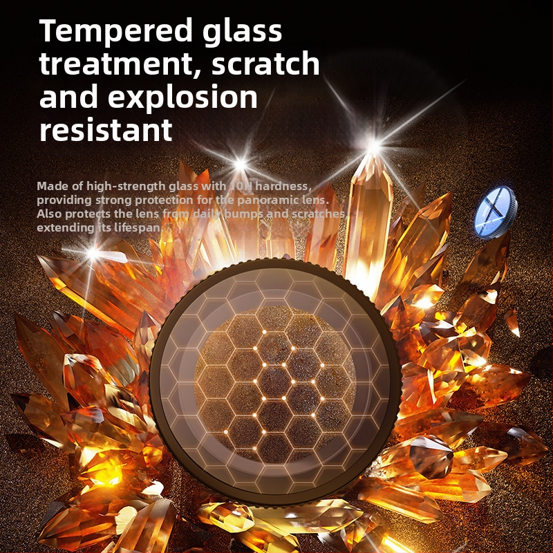 Protecție lentile din sticlă optică pentru Insta360 GO3S/go3 – Compatibil cu Insta360 GO3S/go3, Sticlă optic, Model Insta360 GO3S/go3, Prelucrare OEM, În stoc
