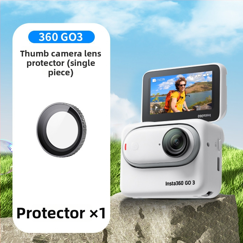 Protecție lentile din sticlă optică pentru Insta360 GO3S/go3 – Compatibil cu Insta360 GO3S/go3, Sticlă optic, Model Insta360 GO3S/go3, Prelucrare OEM, În stoc
