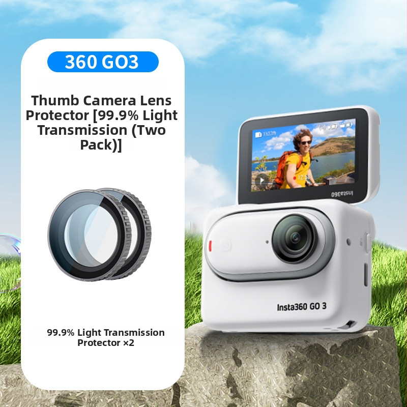 Protecție lentile din sticlă optică pentru Insta360 GO3S/go3 – Compatibil cu Insta360 GO3S/go3, Sticlă optic, Model Insta360 GO3S/go3, Prelucrare OEM, În stoc