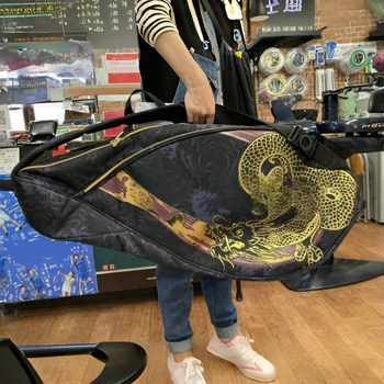 Badminton/tenisz táska, poliészter, vízálló anyag, felnőtteknek, edzéshez és asztalitenisz/badminton használathoz