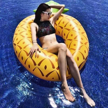 Ananász mintás úszó karika, felfújható PVC 0,25 mm, felnőtteknek