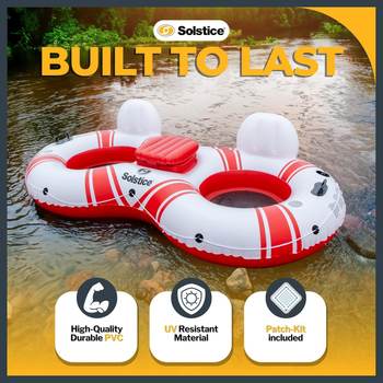 Felfújható 8-as alakú dupla gyűrű medence úszó hálós hátfallal, PVC anyag, termékkód INFTOY, testreszabás elérhető