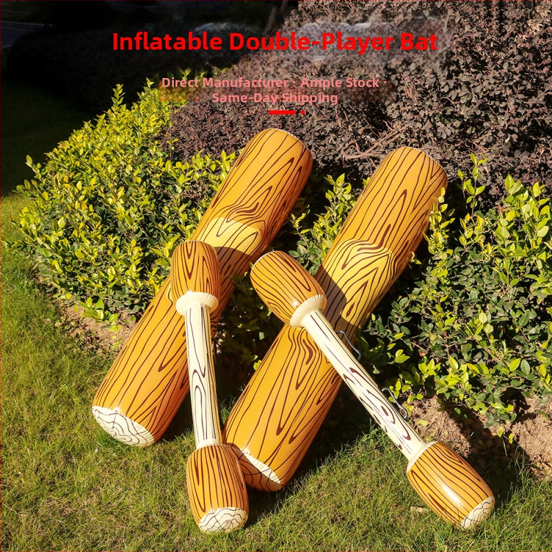 Nafukovacia súprava na vodné závody v pároch s dreveným vzorom paličiek, PVC materiál, balené v Opp vrecku, vhodné pre 15–35 rokov