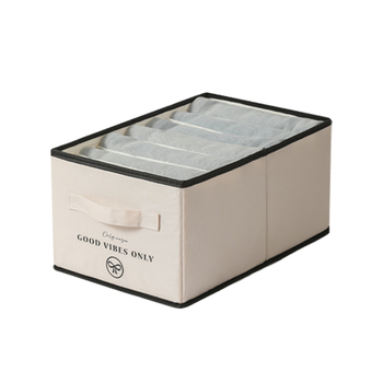 Ruhatároló doboz – összecsukható, rekeszes, egymásra tehető, Oxford anyagból, 45 L kapacitás, 25 darabos készlet