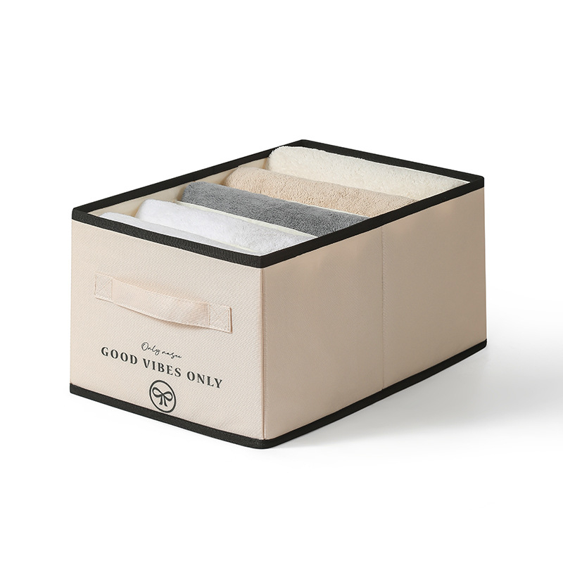 Ruhatároló doboz – összecsukható, rekeszes, egymásra tehető, Oxford anyagból, 45 L kapacitás, 25 darabos készlet