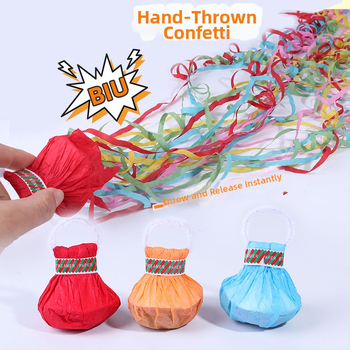 Prostor dekorativni rekvizit s ručno bacanom konfeti trakom i papirnim streamerom, SC936, Dual-color