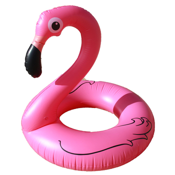 Nafukljivi plivački prsten s flamingom za odrasle, debeli PVC 0,25 mm, siguran za plivanje i hodanje po plićaku