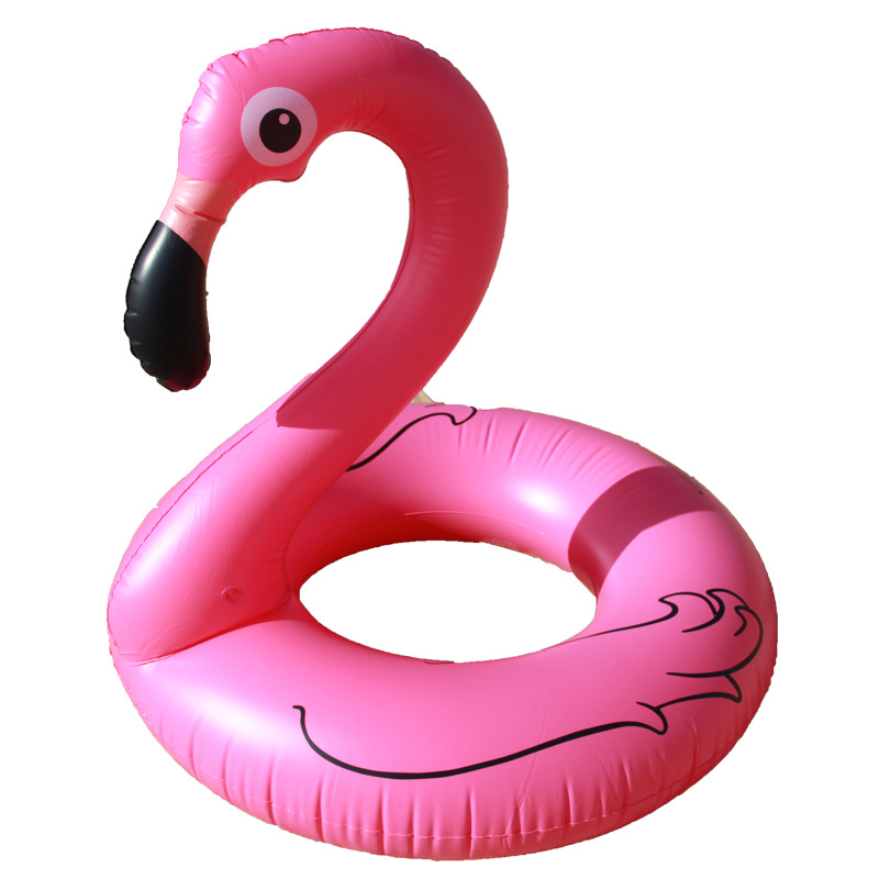 Nafukljivi plivački prsten s flamingom za odrasle, debeli PVC 0,25 mm, siguran za plivanje i hodanje po plićaku