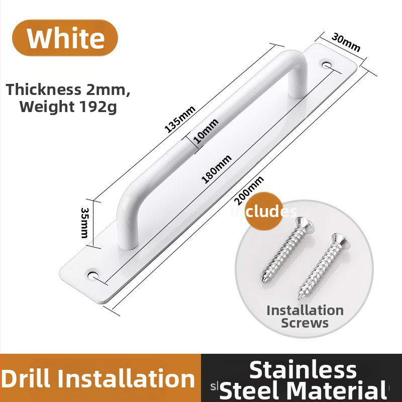 Ručka za klizna vrata od nehrđajućeg čelika, polirani završetak, model G004, pogodna za ormariće, ladice i klizna vrata, moderan jednostavan stil
