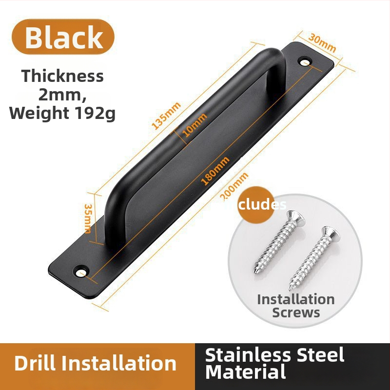 Ručka za klizna vrata od nehrđajućeg čelika, polirani završetak, model G004, pogodna za ormariće, ladice i klizna vrata, moderan jednostavan stil