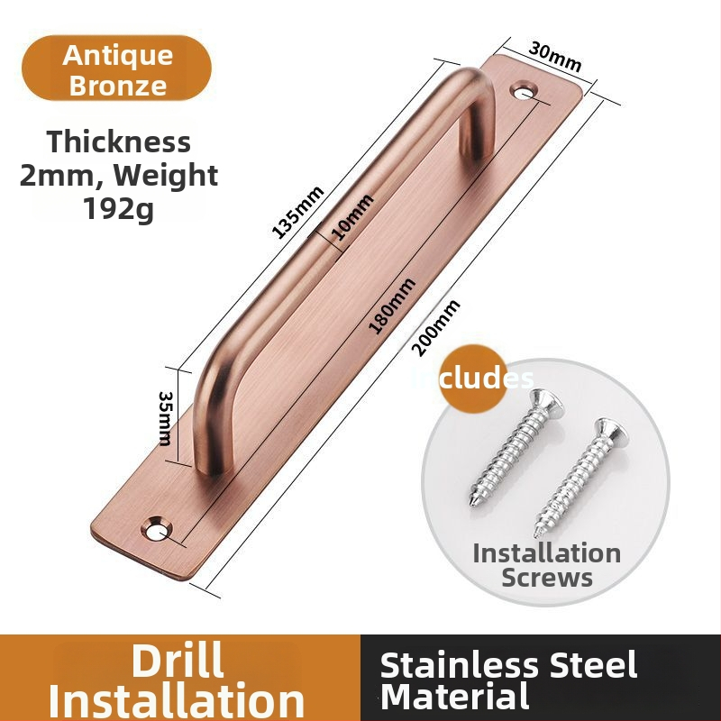 Ručka za klizna vrata od nehrđajućeg čelika, polirani završetak, model G004, pogodna za ormariće, ladice i klizna vrata, moderan jednostavan stil