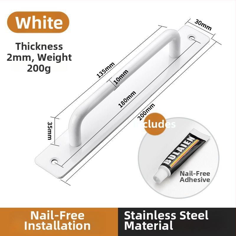 Ručka za klizna vrata od nehrđajućeg čelika, polirani završetak, model G004, pogodna za ormariće, ladice i klizna vrata, moderan jednostavan stil