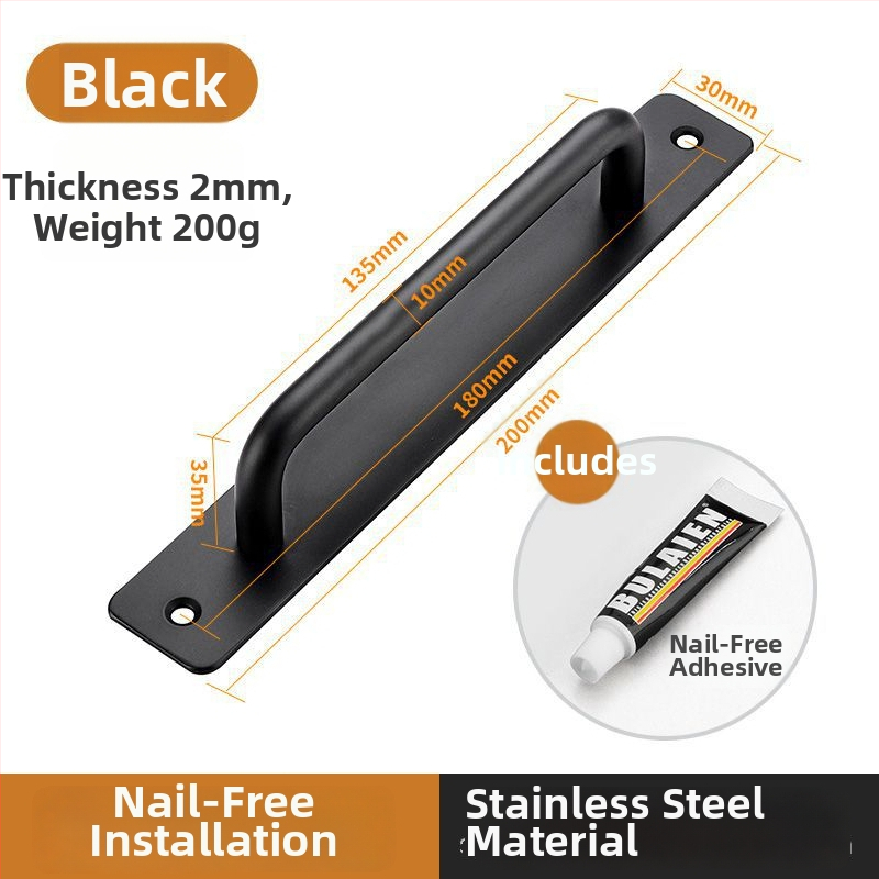 Ručka za klizna vrata od nehrđajućeg čelika, polirani završetak, model G004, pogodna za ormariće, ladice i klizna vrata, moderan jednostavan stil