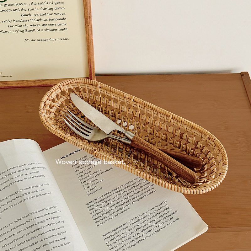 Lemon book H471000 Organizator za stolno skladištenje od ratana – modernog jednostavnog stila