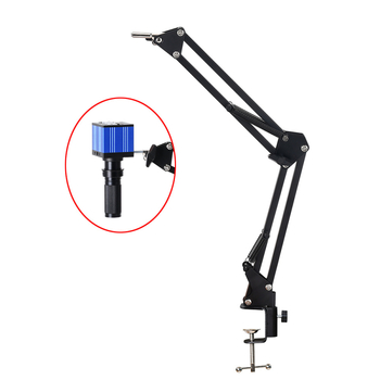 Стойка за микроскоп с въртяща се раменна конструкция за индустриални камери, телескопичен сгъваем обектив, 5x окуляр, модел HY-SJBB