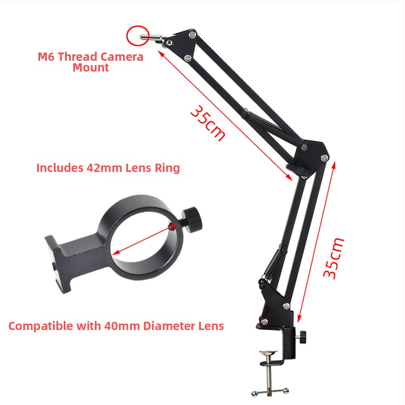 Stojan na mikroskop s otočným ramenom pre priemyselné kamery, teleskopická skladacia šošovka, 5x okulár, model HY-SJBB