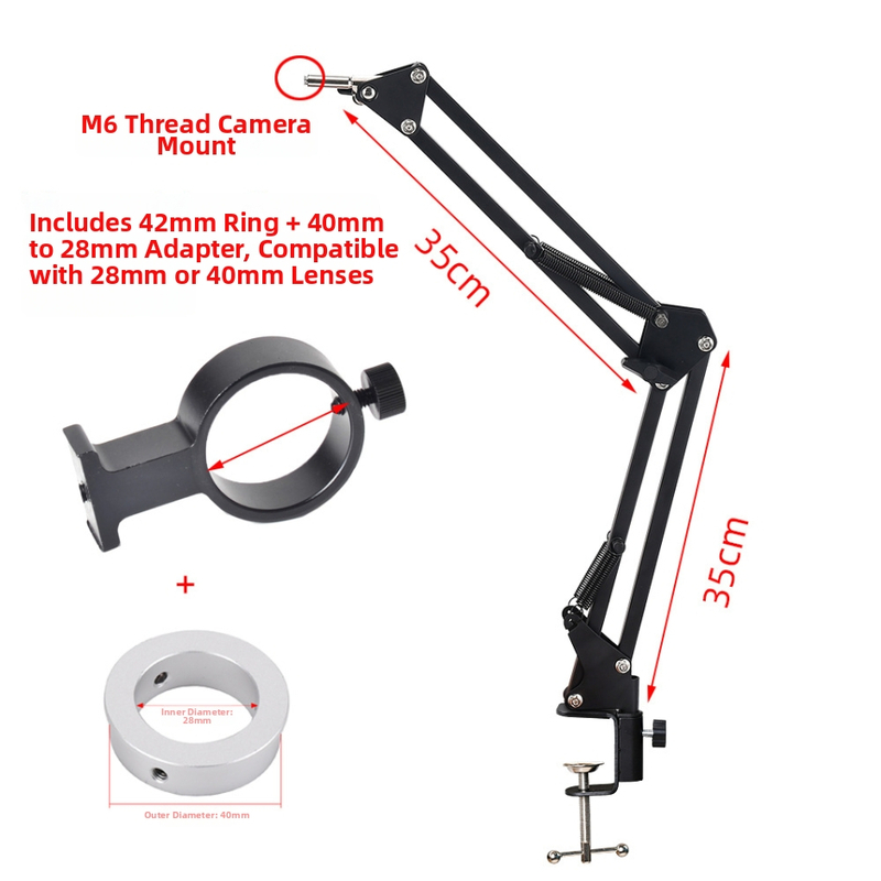 Stojan na mikroskop s otočným ramenom pre priemyselné kamery, teleskopická skladacia šošovka, 5x okulár, model HY-SJBB