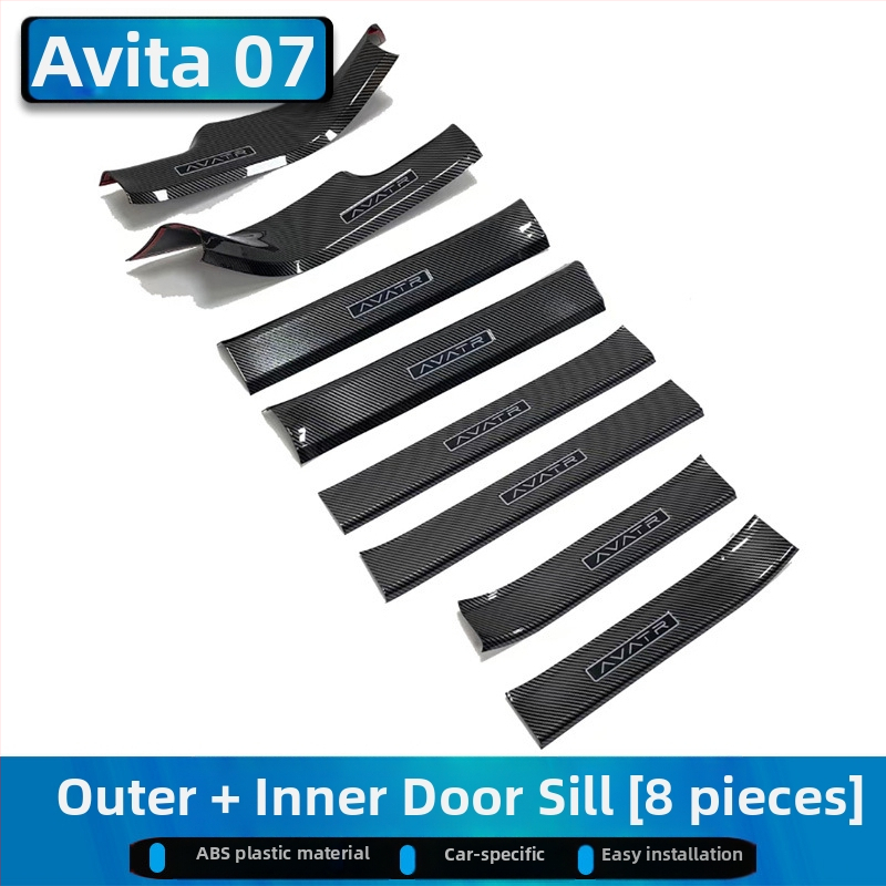 Avita 06/07/12 külső védő- és díszítő készlet: ajtó küszöbök, üdvözlő pedálok, csomagtartó védő. Márka: Just right