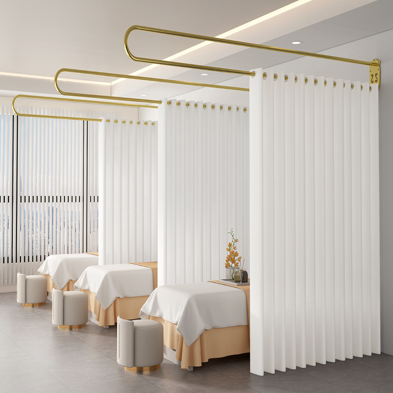 Екранна завеса за преграда – модерен минималистичен стил, едноцветен модел; подходяща за хол, спалня и антре