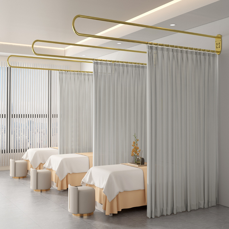 Екранна завеса за преграда – модерен минималистичен стил, едноцветен модел; подходяща за хол, спалня и антре