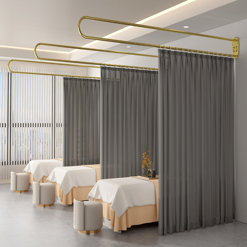 Екранна завеса за преграда – модерен минималистичен стил, едноцветен модел; подходяща за хол, спалня и антре