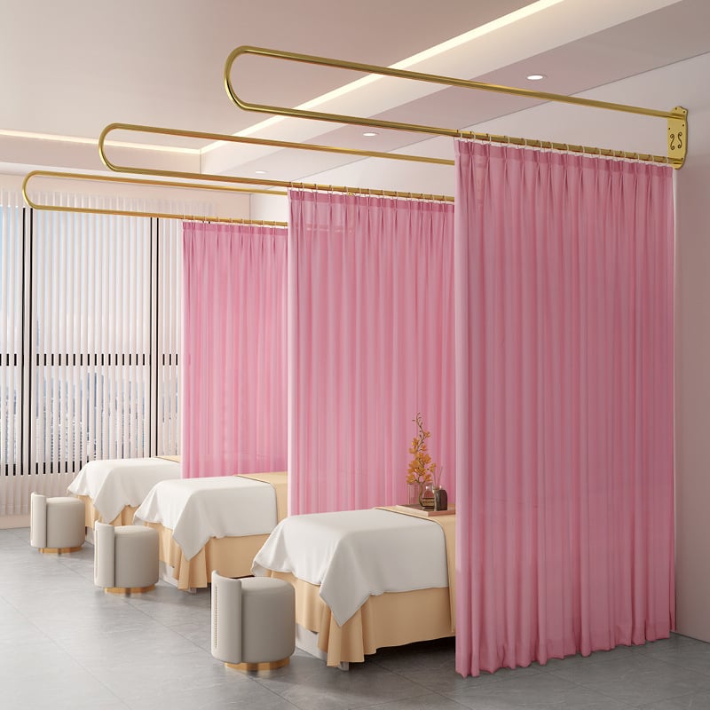 Екранна завеса за преграда – модерен минималистичен стил, едноцветен модел; подходяща за хол, спалня и антре