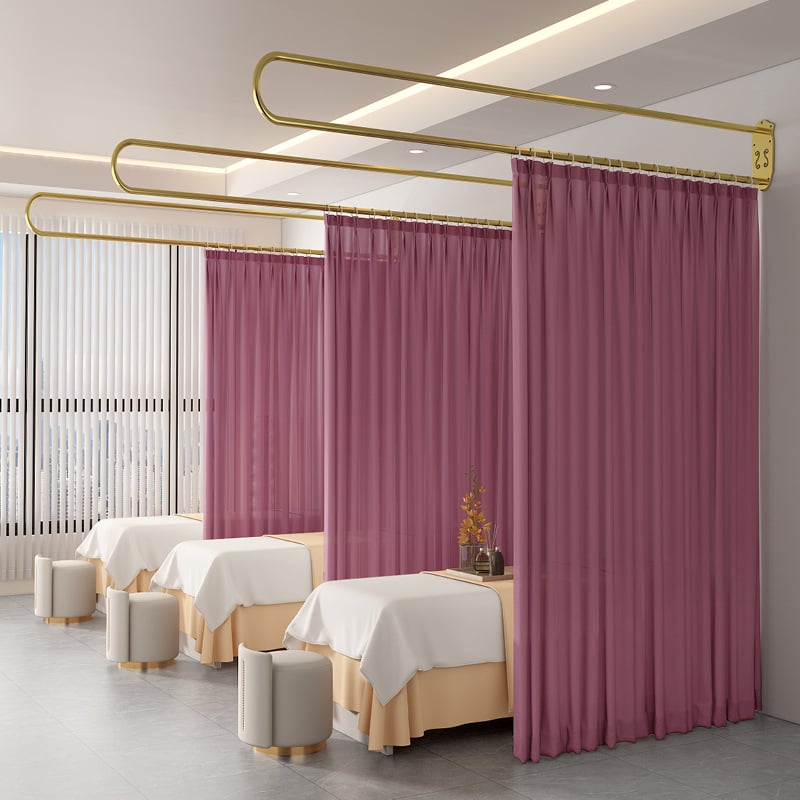 Екранна завеса за преграда – модерен минималистичен стил, едноцветен модел; подходяща за хол, спалня и антре