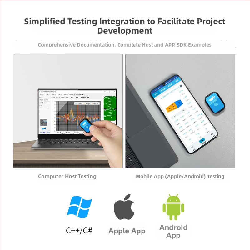 BLE 5.0 Senzor naklonenia: akcelerometer, gyroskop, magnetometer