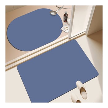 Диатомова глина подложка за баня, плетена, квадратна, машино пране, нехлъзгаща се, подходяща за баня, всекидневна, спалня, кухня