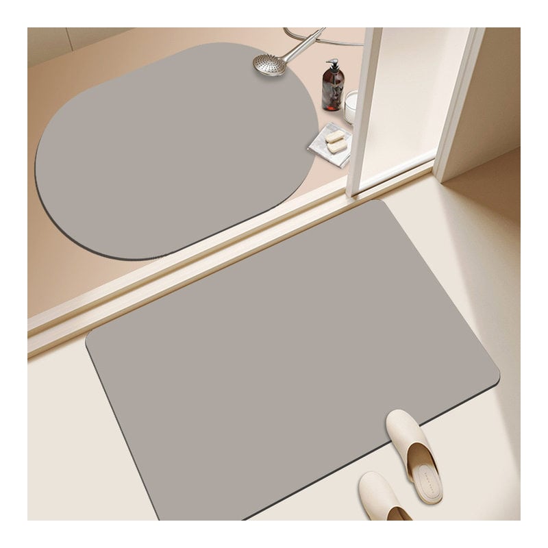 Диатомова глина подложка за баня, плетена, квадратна, машино пране, нехлъзгаща се, подходяща за баня, всекидневна, спалня, кухня