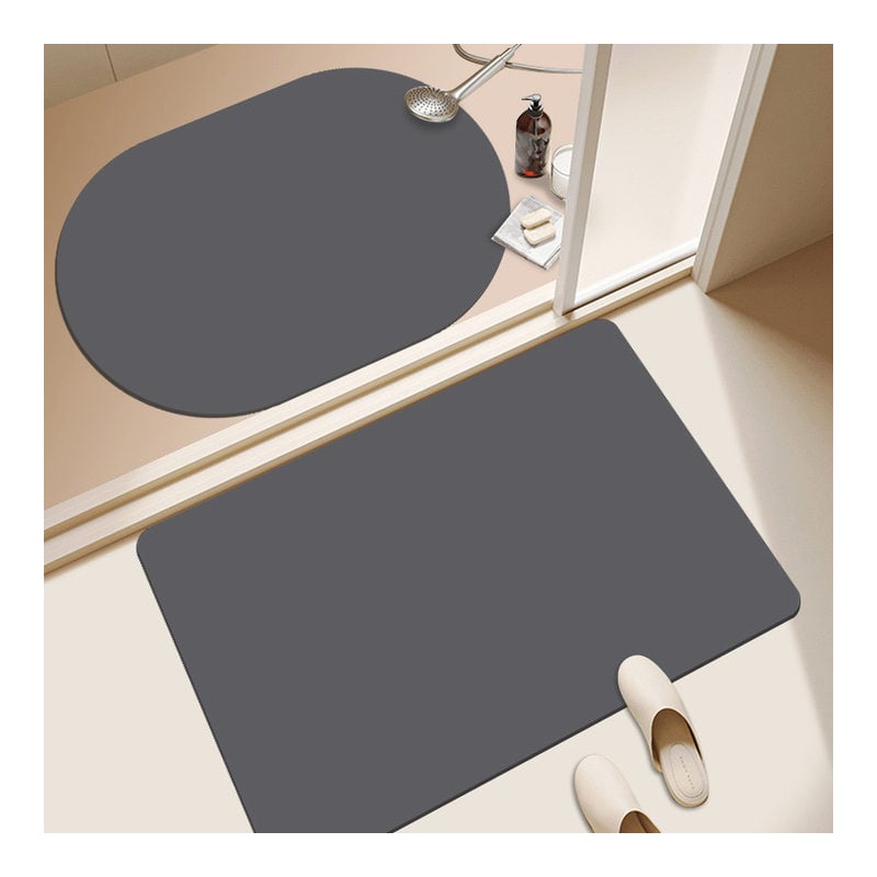 Диатомова глина подложка за баня, плетена, квадратна, машино пране, нехлъзгаща се, подходяща за баня, всекидневна, спалня, кухня