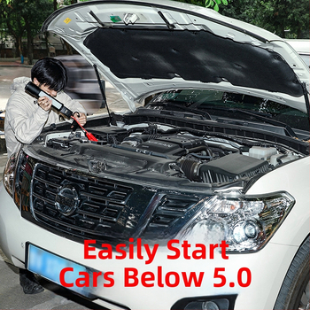 12V Αυτοκίνητο Έκτακτης Εκκίνησης Τροφοδοσία με Μπαταρία 9900mAh, Ενσωματωμένος LED Φακός και Προειδοποιητικό Φως