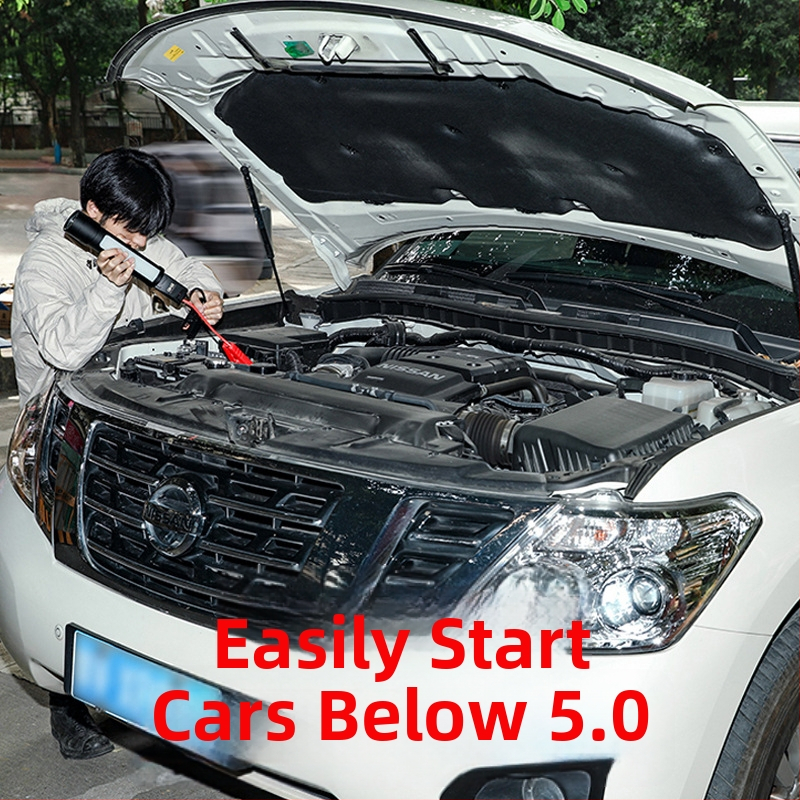 12V Αυτοκίνητο Έκτακτης Εκκίνησης Τροφοδοσία με Μπαταρία 9900mAh, Ενσωματωμένος LED Φακός και Προειδοποιητικό Φως