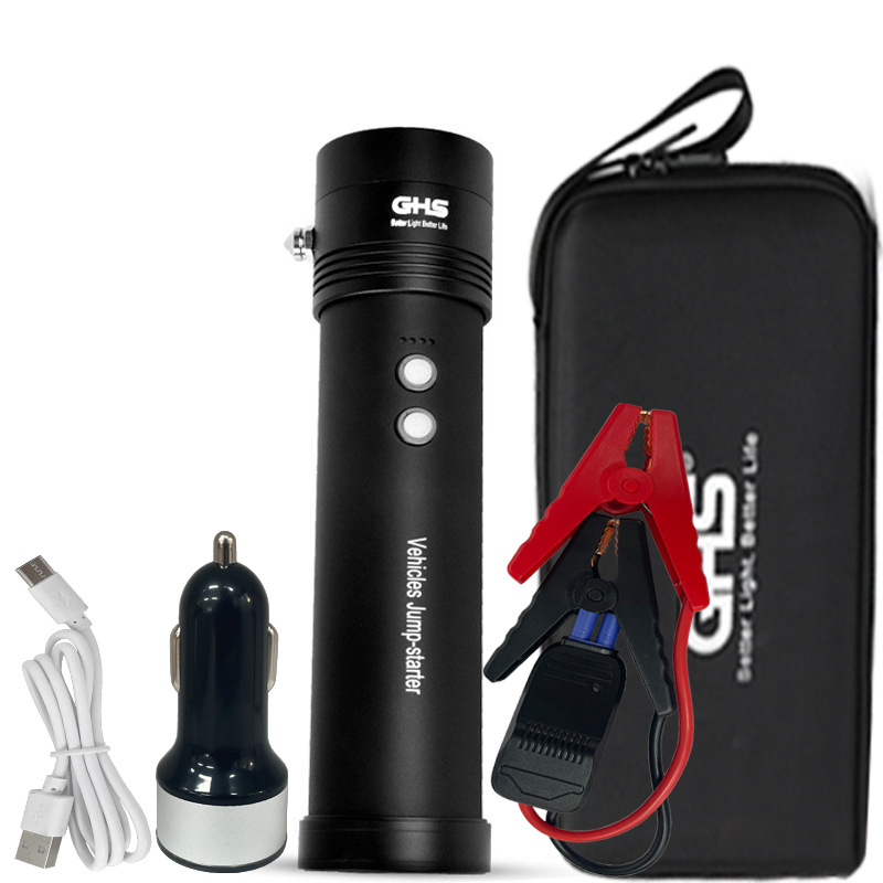 12V Αυτοκίνητο Έκτακτης Εκκίνησης Τροφοδοσία με Μπαταρία 9900mAh, Ενσωματωμένος LED Φακός και Προειδοποιητικό Φως