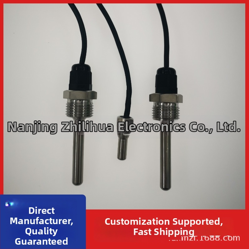 DS18B20 vodotesný digitálny senzor teploty s G1/2 závitom, nerezová sonda M10, montáž 6x50mm