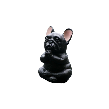 Statuetă din rășină: câine meditativ, decor pentru casă, birou sau mașină, stil desen animat