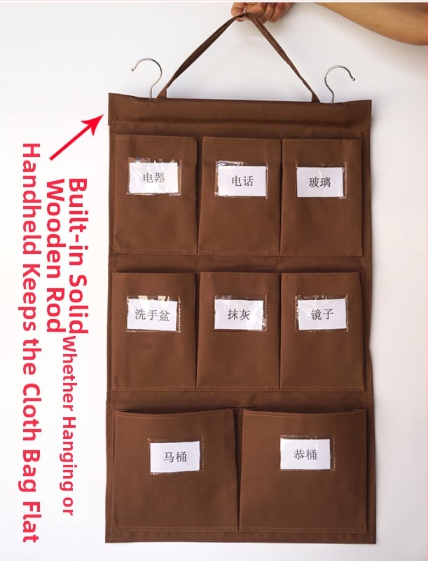 Портативна торба за кърпи от Oxford плат – многофункционално висящо съхранение за дневна, подходяща за окачване на врати и прозорци