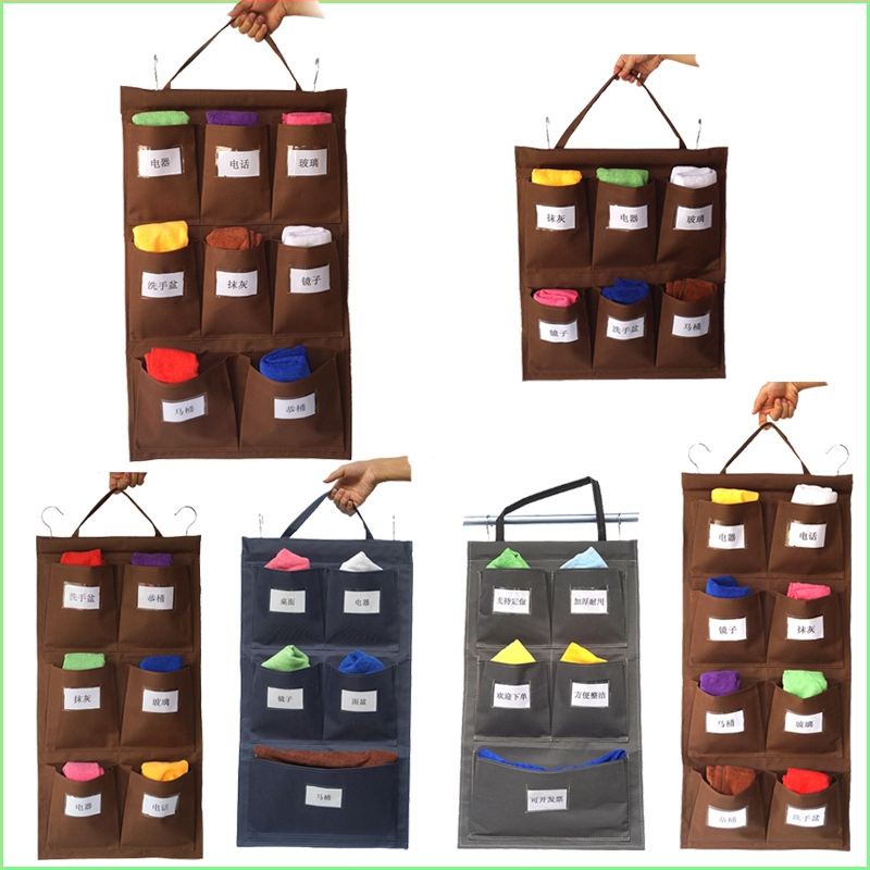 Портативна торба за кърпи от Oxford плат – многофункционално висящо съхранение за дневна, подходяща за окачване на врати и прозорци