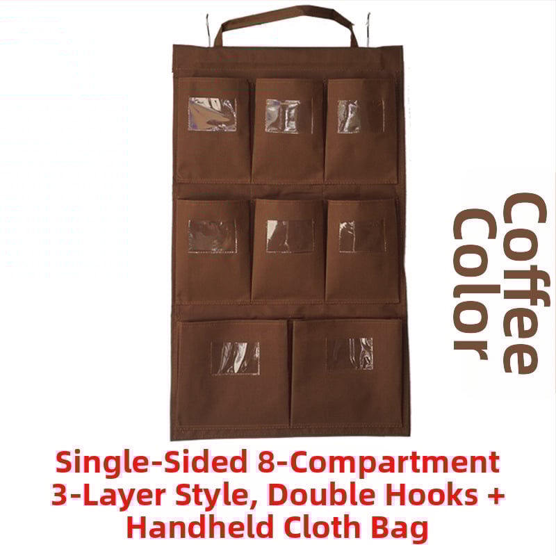 Портативна торба за кърпи от Oxford плат – многофункционално висящо съхранение за дневна, подходяща за окачване на врати и прозорци