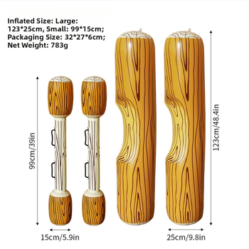 Nafukovacia PVC plávajúca súprava s dreveným vzorom pre vodné hry – Model 123Li, Vek 15–35