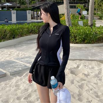 Ženski dugački rukav trodijelni kupaći set za plivanje i vodene sportove, 82% najlon, podstava od poliestera 95%, s umetcima za grudi, bez žice