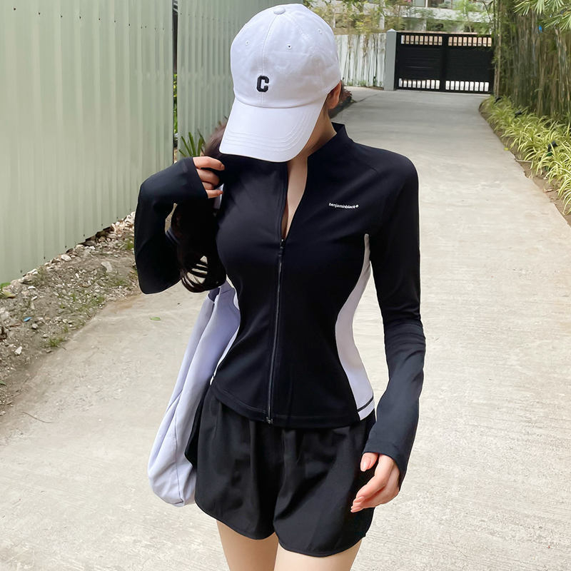 Ženski dugački rukav trodijelni kupaći set za plivanje i vodene sportove, 82% najlon, podstava od poliestera 95%, s umetcima za grudi, bez žice