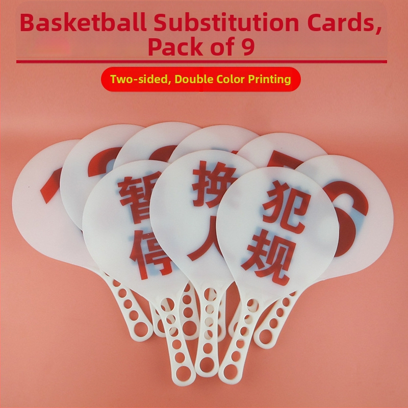 Yuke ABS Tabla zamjene za košarku – set od 9 komada, dvostrana signali ploča, taktička ploča