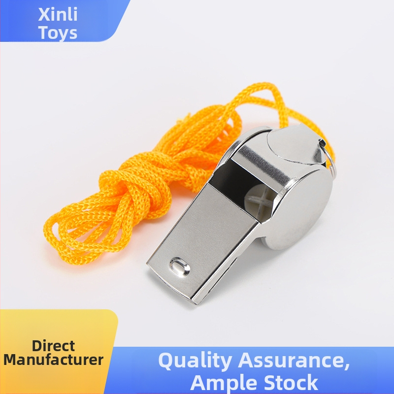 Kovová píšťalka s šnúrkou na nosenie, prenášateľná rozhodcovská píšťalka, vlastné logo, krabica 2000 kusov