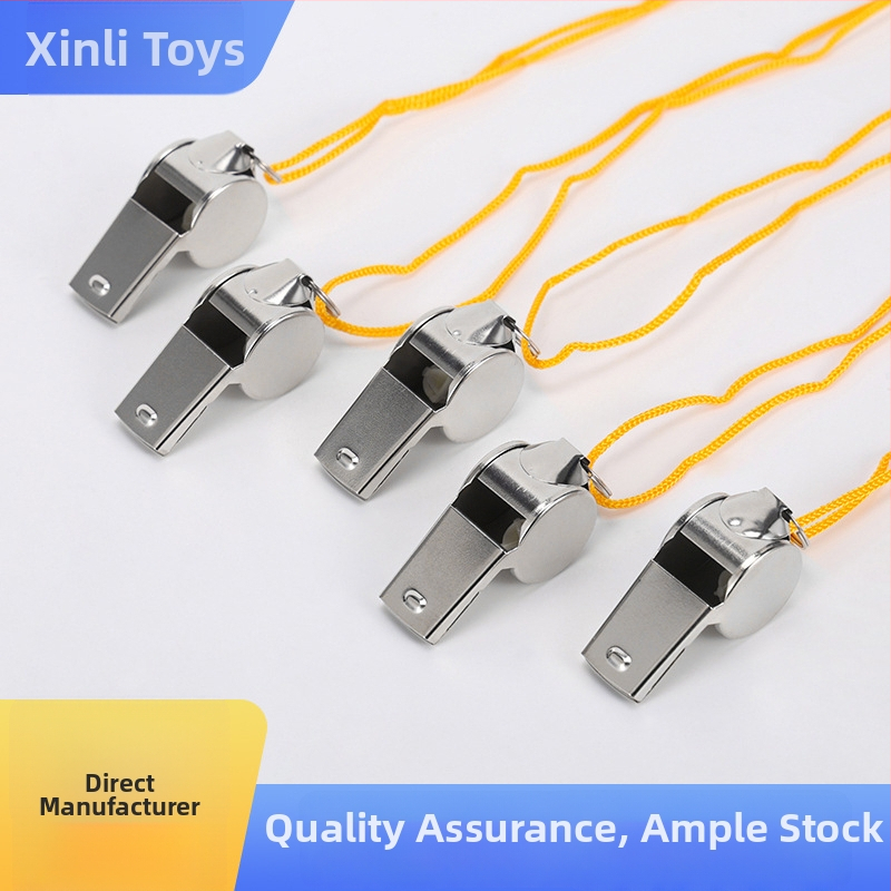 Kovová píšťalka s šnúrkou na nosenie, prenášateľná rozhodcovská píšťalka, vlastné logo, krabica 2000 kusov