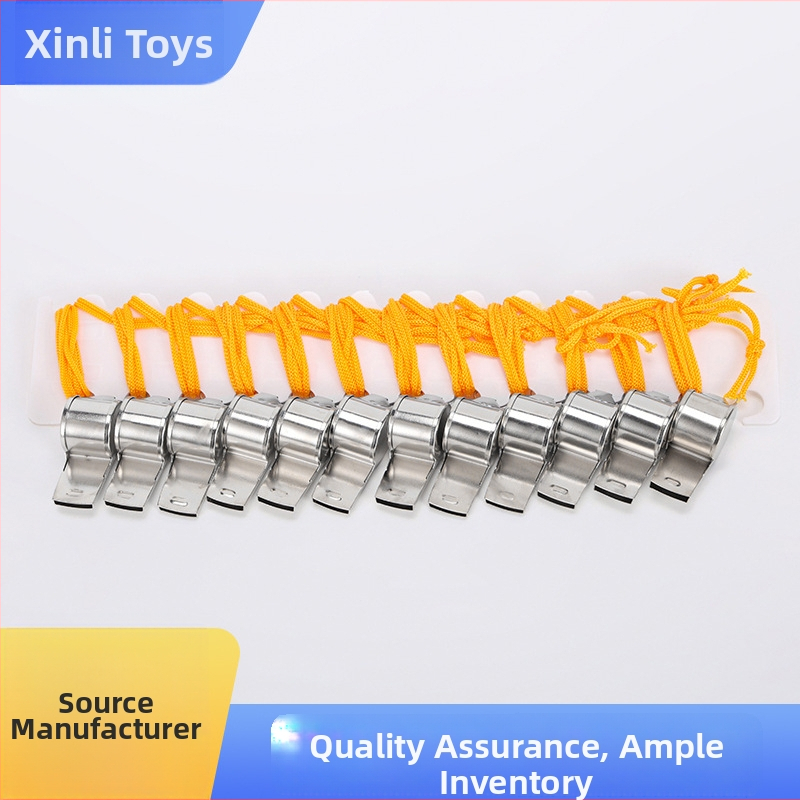 Kovová píšťalka s šnúrkou na nosenie, prenášateľná rozhodcovská píšťalka, vlastné logo, krabica 2000 kusov