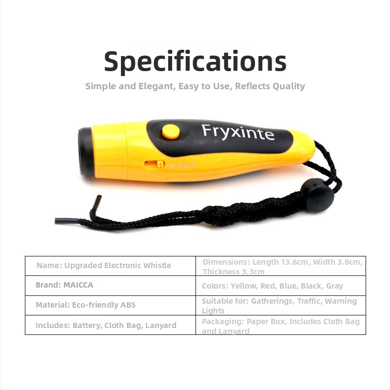 Elektronická píšťalka rozhodcu so tromi tónmi, vysoký zvuk, ABS materiál, pre basketbal a futbal, vonkajšie športy