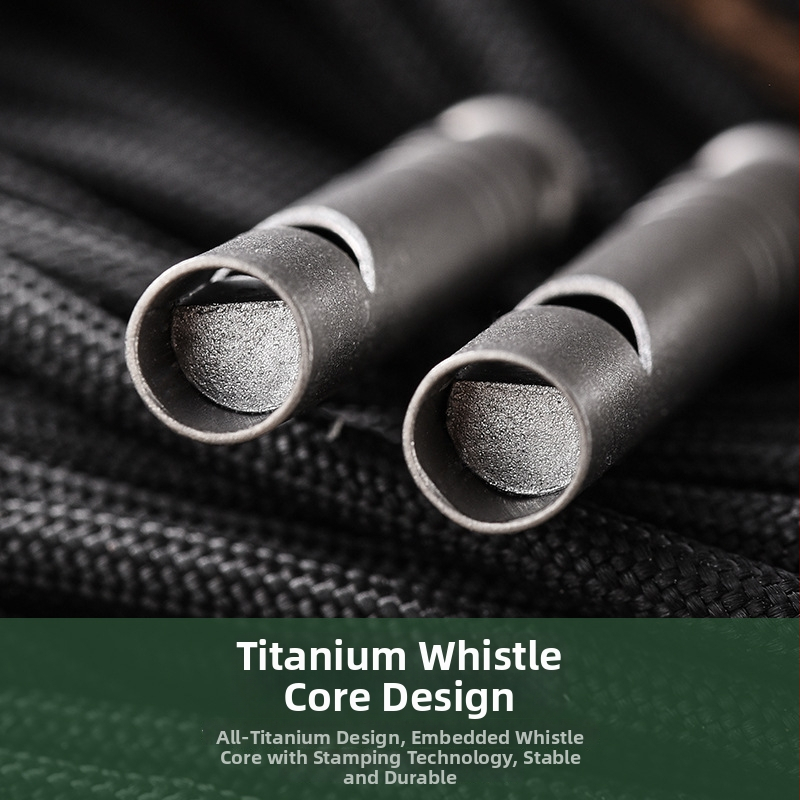 Pioneer EDC titanová jednotrubová píšťalka — vysoká hlasitosť pre outdoorové aktivity: kempovanie, turistika, beh a núdzové signály (10 g)